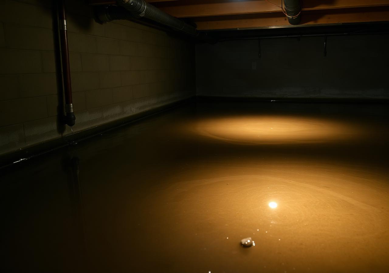 Water damage from a leak